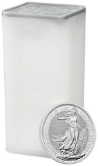 Tube of 25 2026 Britannia One Ounce Silver Coins