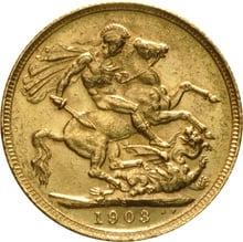 1903 Gold Sovereign Coin Edward VII Sydney