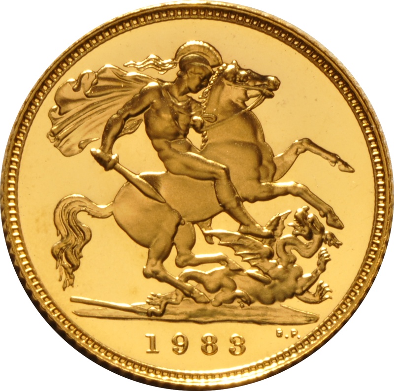 1983 Gold Half Sovereign Elizabeth II Decimal Head Proof