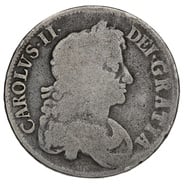 1676 Silver Crown Coin Charles II V OCTAVO