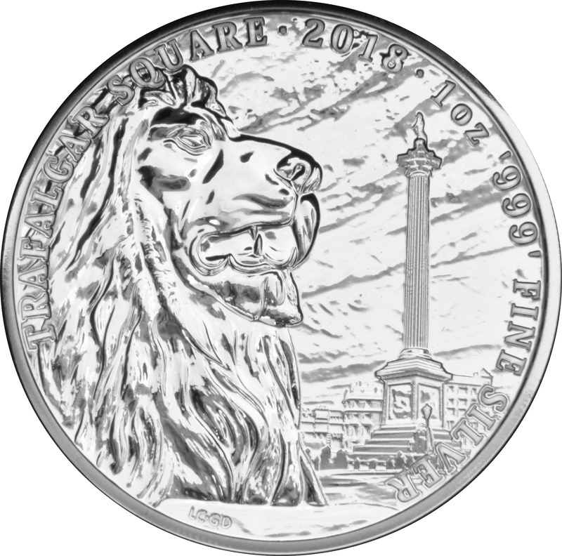 2018 Landmarks of Britain - Trafalgar Square 1oz Silver Coin