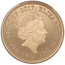 2017 Gold Proof PIEDFORT Sovereign - Elizabeth II 5th Head Boxed