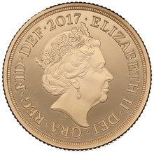 2017 Gold Proof PIEDFORT Sovereign - Elizabeth II 5th Head Boxed