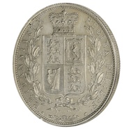 1881 Silver Half Crown Coin Queen Victoria