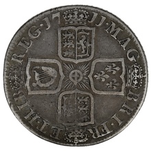 1711 Queen Anne Silver Milled Shilling - Good Fine