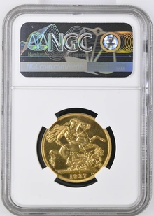 1937 Proof £2 Coin Gold Double Sovereign George VI NGC PF62