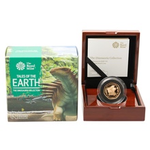 2020 Dinosaurs Collection Hylaeosaurus Fifty Pence 50p Proof Gold Coin Boxed