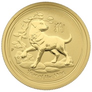 2018 Year of the Dog Gold Coin 1/2oz Perth Mint Australian Lunar Series