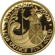 2008 Proof 1/10oz Gold Britannia Coin