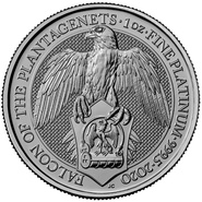 2020 1oz Falcon of the Plantagenets Platinum Coin Queen's Beasts