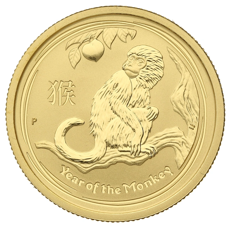 2016 Year of the Monkey Gold Coin 1/4oz Perth Mint Australian Lunar Series