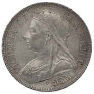 1893 Silver Half Crown Coin Queen Victoria