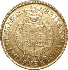 1806 Gold Half Guinea Coin George III