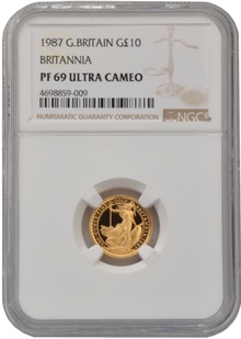 1987 Proof 1/10oz Gold Britannia Coin NGC PF69