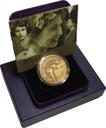 2006 - Gold £5 Proof Crown, Queen Elizabeth II 80th Birthday Boxed