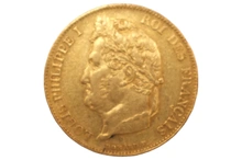 1842 20 French Francs - Louis-Philippe Laureate Head - A