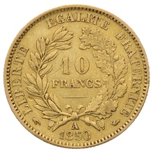 French 10 Francs Gold Coin Ceres