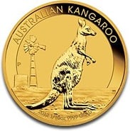 2012 1/10oz Australian Kangaroo Gold Nugget Coin