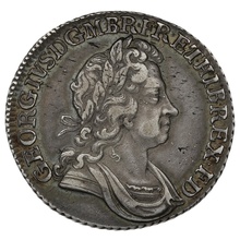 1723 George the First Silver Shilling