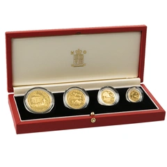 1992 Solomon Islands 50th Anniversary Battle of Coral Sea 4 Coin Gold Proof Set Boxed