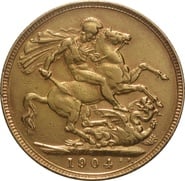 1904 Gold Sovereign Coin Edward VII Perth