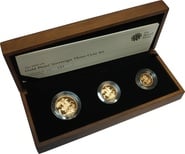2009 Proof Gold Sovereign 3 Coin Set Boxed