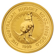 1999 Half Ounce Gold Australian Nugget