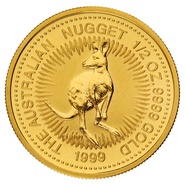 1999 1/2oz Australian Kangaroo Gold Nugget Coin