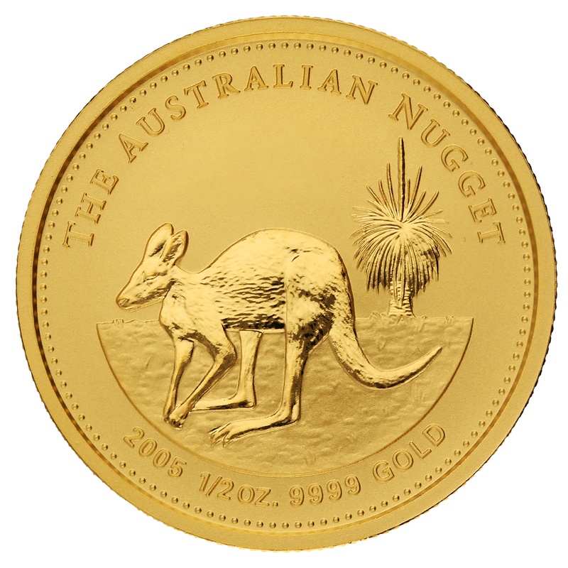 2005 1/2oz Australian Kangaroo Gold Nugget Coin