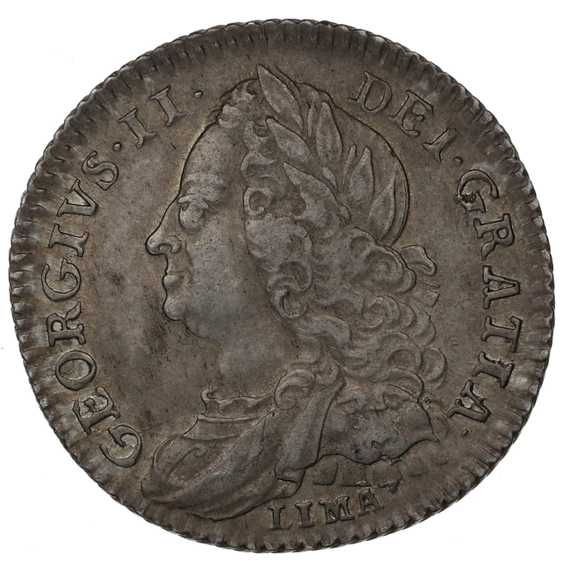 1746 Silver Sixpence Coin George II LIMA