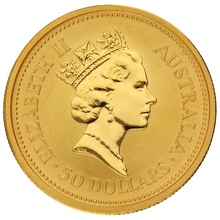 1993 1/2oz Australian Kangaroo Gold Nugget Coin