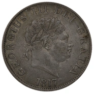 1817 Silver Half Crown Coin George III Good Very Fine