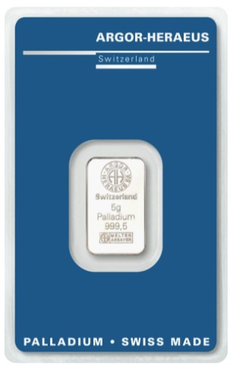 5g Palladium Bar Argor-Heraeus