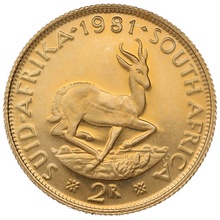 1981 R2 Gold Coin 2 Rand South Africa