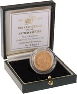 1995 Proof £2 Gold Coin United Nations 50th Anniversary Boxed