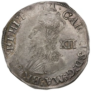 1634-1635 Silver Shilling Coin Charles I Hammered Bell