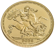 Tube of 25 2026 Gold Sovereigns