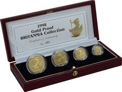 1998 Proof Gold Britannia 4 Coin Set Boxed