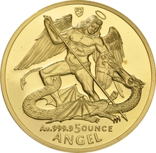 1994 Proof Isle of Man Angel Gold Coin 5oz