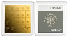20 x 1g Gold Bar Heraeus CombiBar