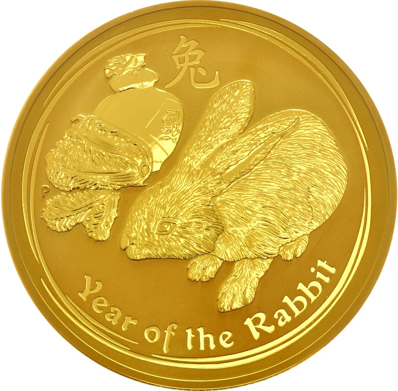 1kg Gold Australian Year of the Rabbit 2011