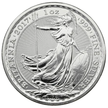 2017 1oz Silver Britannia Coin Privy Rooster Edge
