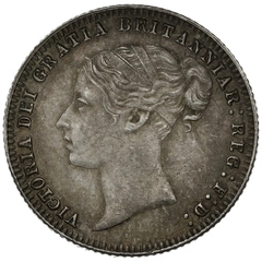 1879 Silver Sixpence Coin Queen Victoria