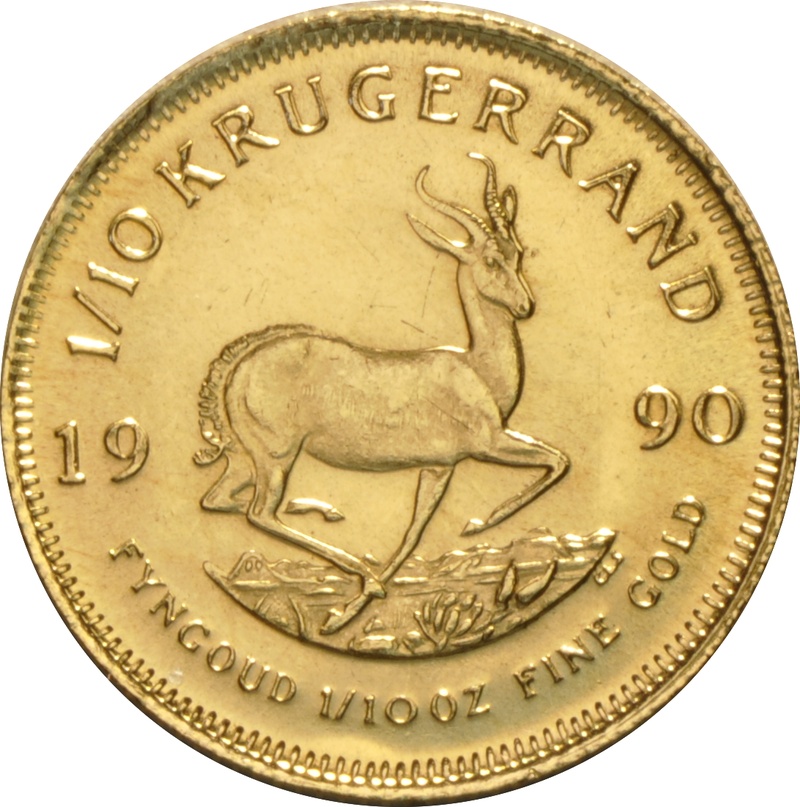 1990 1/10oz Krugerrand Gold Coin
