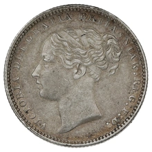 1881 Silver Shilling Coin Queen Victoria
