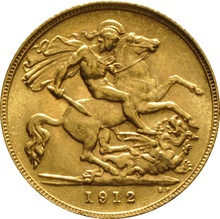 1912 Gold Half Sovereign George V London