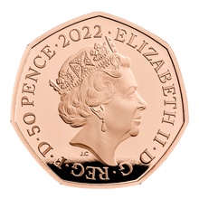 2022 Proof 50p 25th Anniversary of Harry Potter Gold Coin Boxed