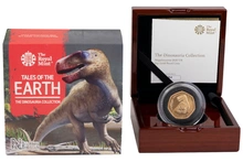 2020 Dinosaurs Collection Megalosaurus Fifty Pence 50p Proof Gold Coin Boxed