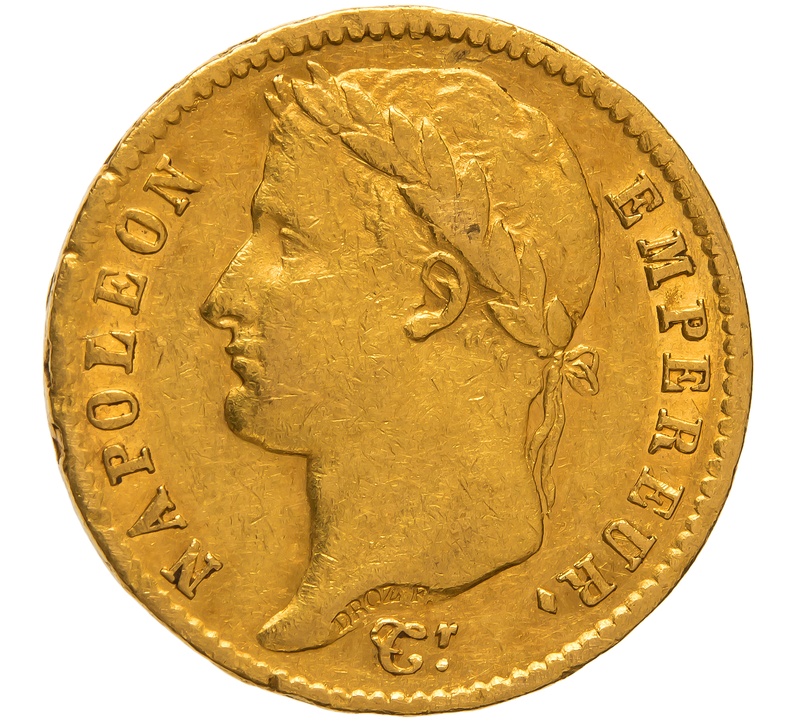 1811 French 20 Francs Gold Coin Napoleon I Laureate Head A
