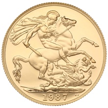 1987 Proof £2 Gold Coin Double Sovereign Boxed